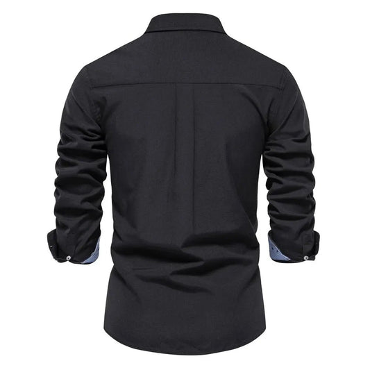 Men's Sleek Slim-Fit Shirt | Double Collar Comfort Front