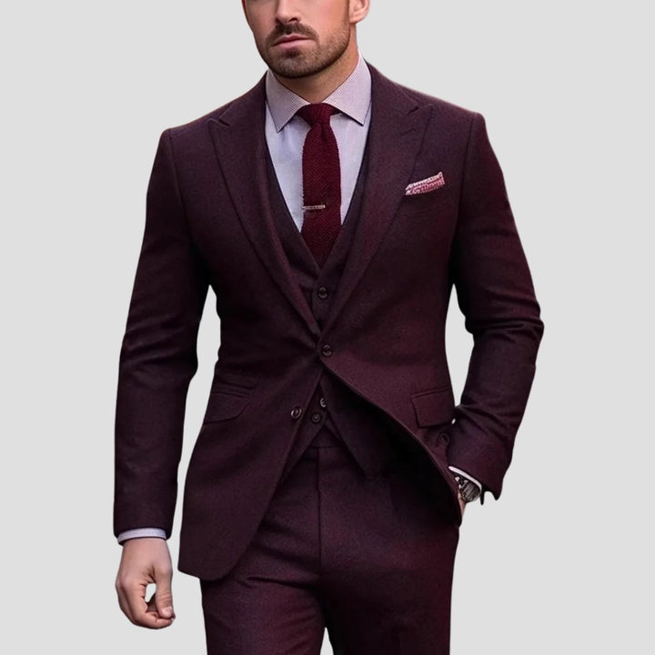 Men's Slim Fit Waistcoat Suit | Three-Piece Formal Set Detail