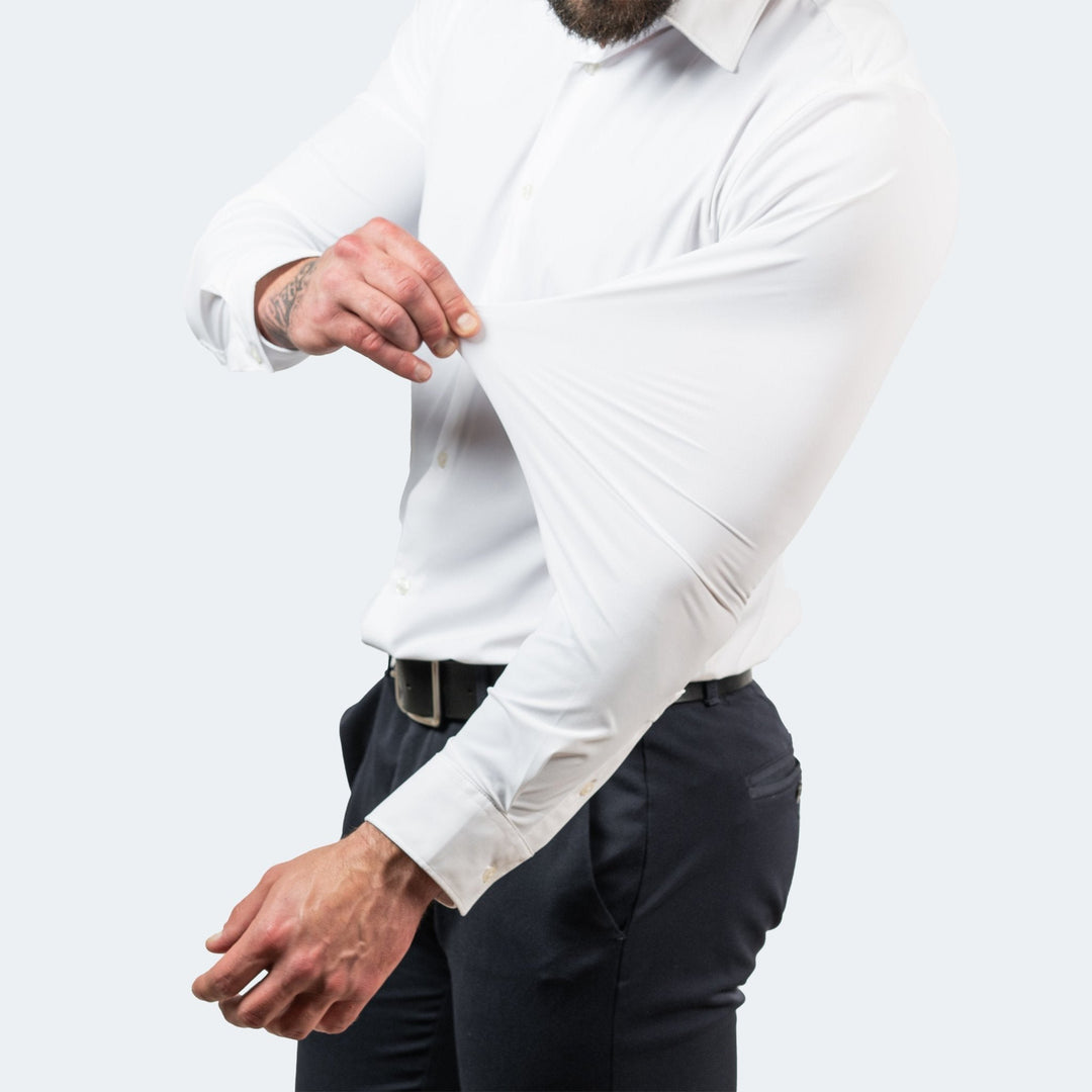 Men's Slim Stretch Dress Shirt Top Detail