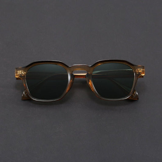 Men's Square Frame Retro Shades | UV Protection Front