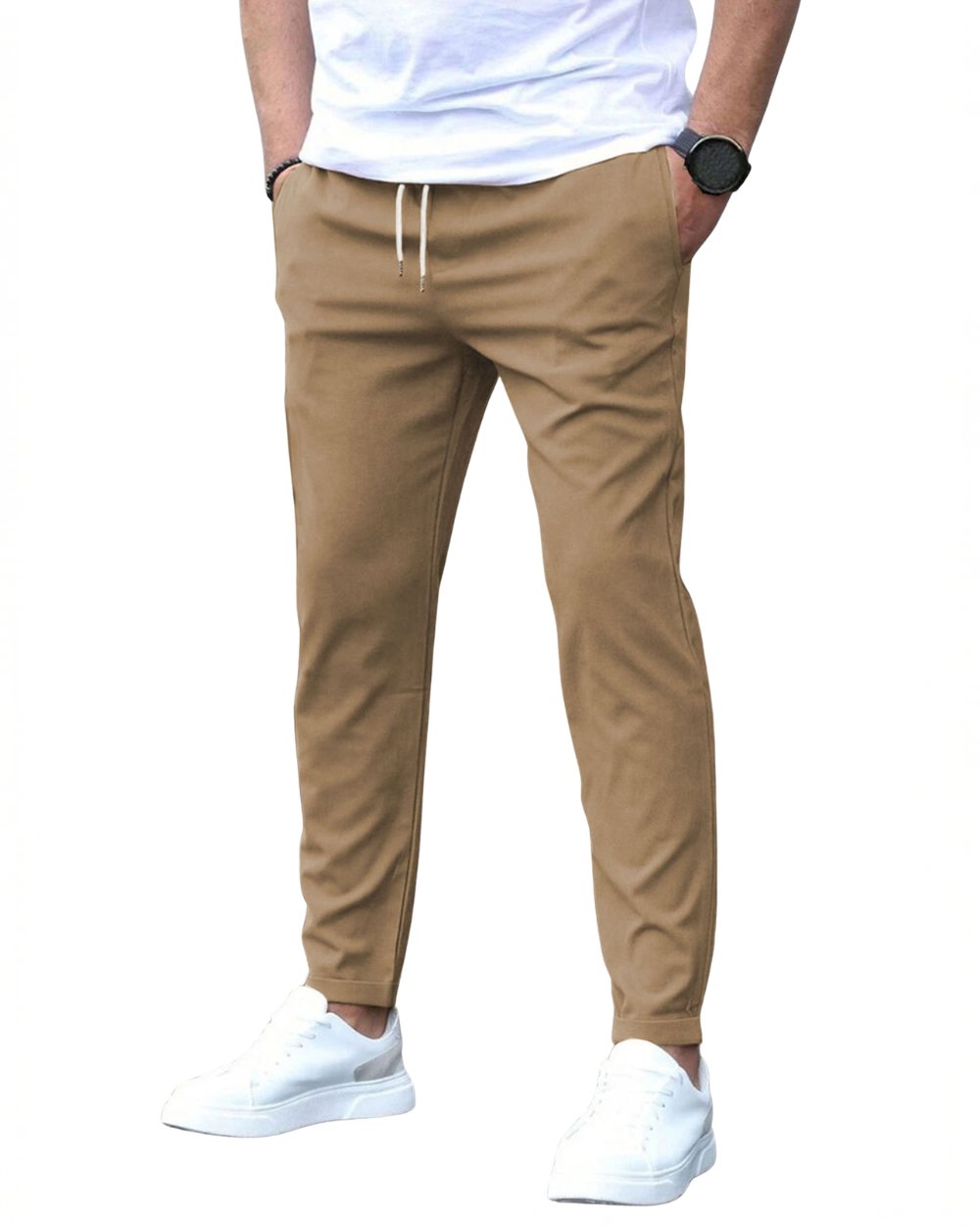 Men's Stretch Cotton Drawstring Pants Alternate