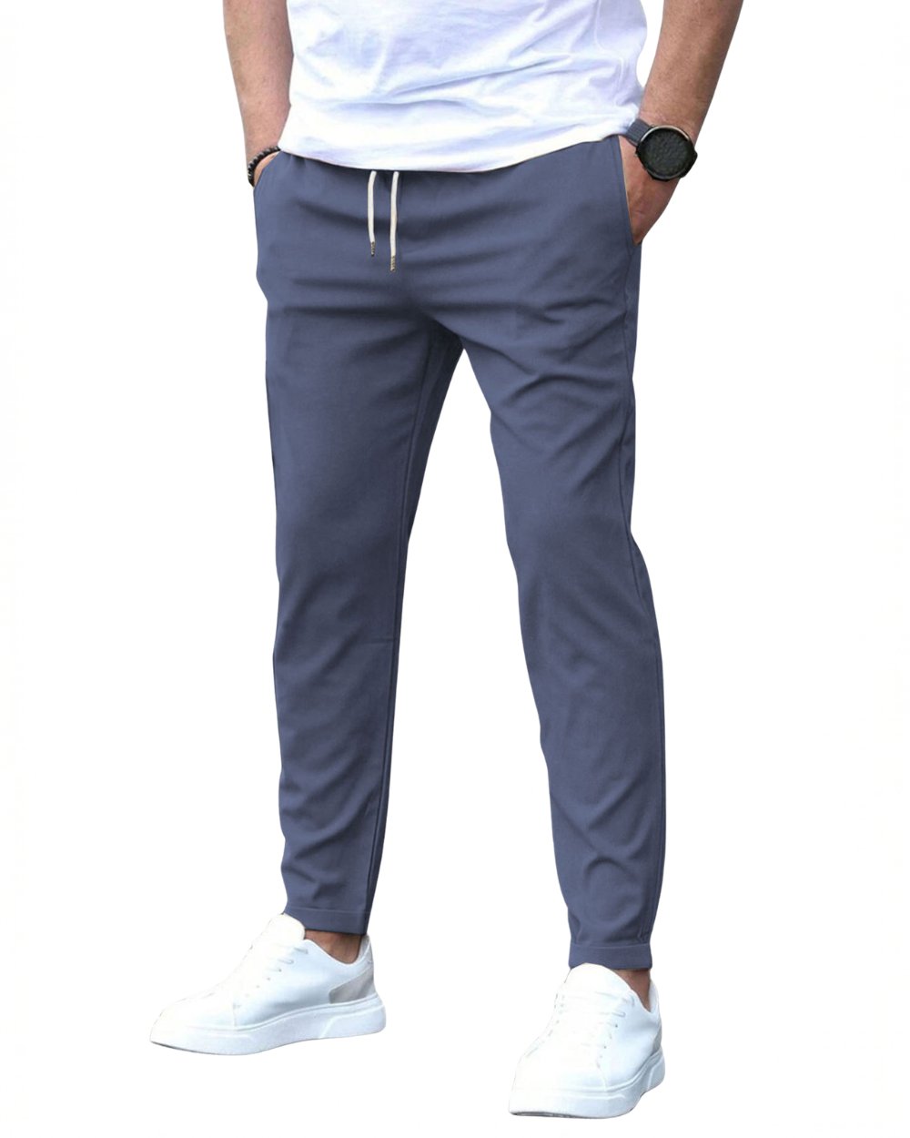 Men's Stretch Cotton Drawstring Pants Angle