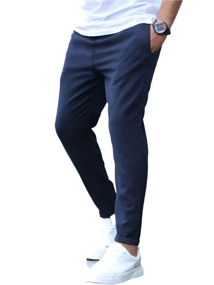 Men's Stretch Cotton Drawstring Pants Close Up