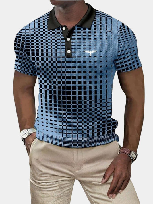 Men's Stretch Pixel Polo Top Hero