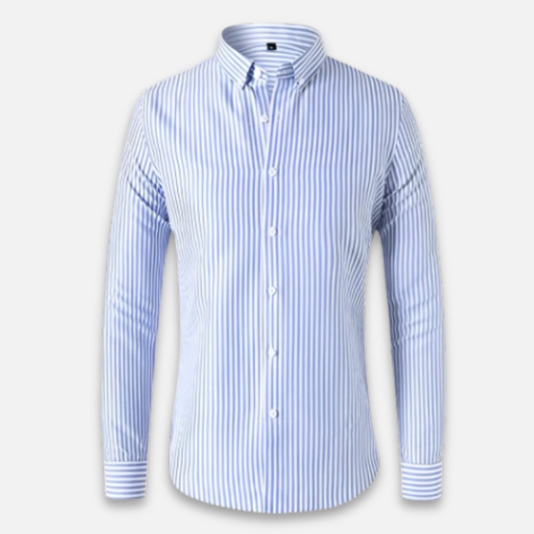 Men's Striped Long Sleeve Polo Shirt | Smart Casual Hero