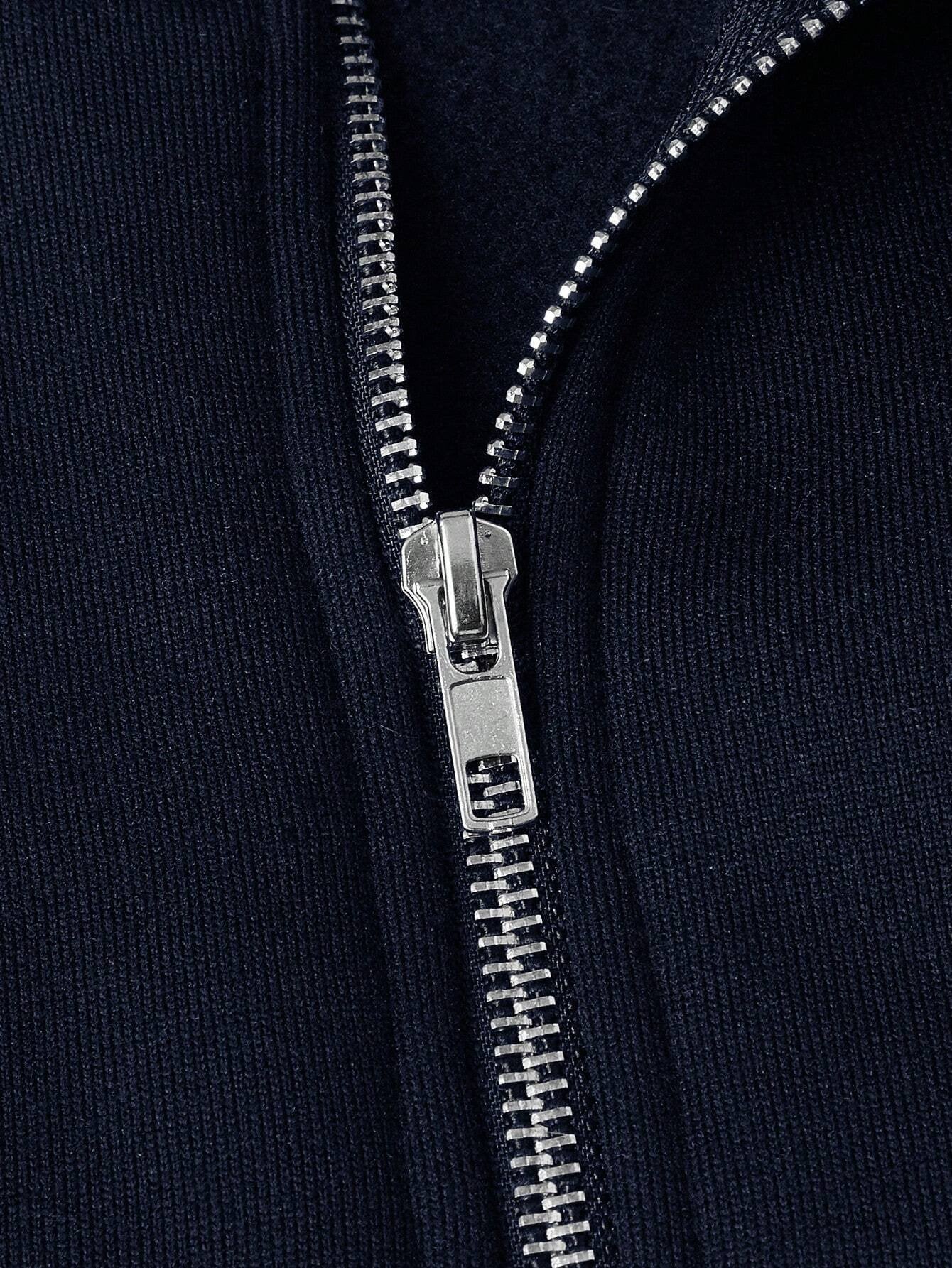 Men's Stylish Zip High Neck Sweater | Layering Knit Fit Back
