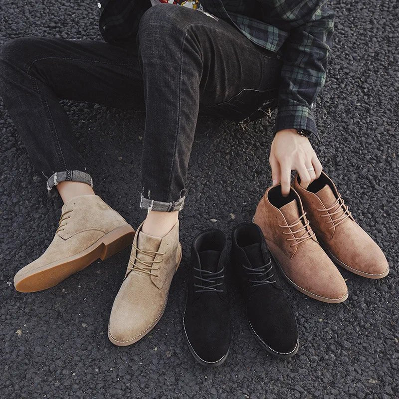 Men's Suede Chelsea Boots | Rugged Style Detail
