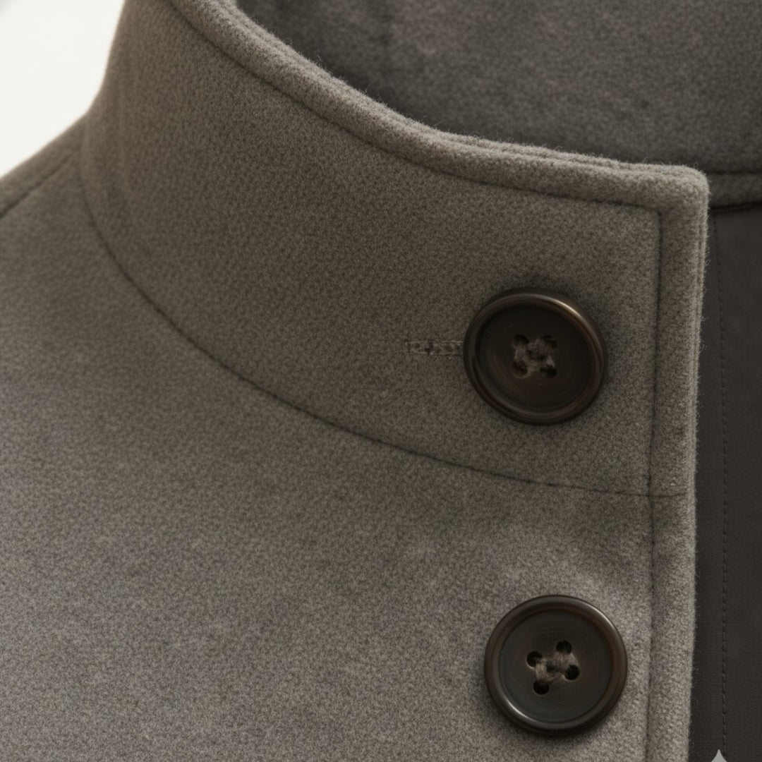Men's Tailored Wool Overcoat | Flap Pocket Smart Fit Detail