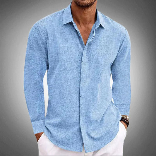 Men's Textured Linen Shirt | Long Sleeve Hero