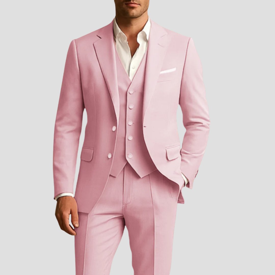 Men's Three-Piece Slim Fit Suit | Weddings Formal Events Angle