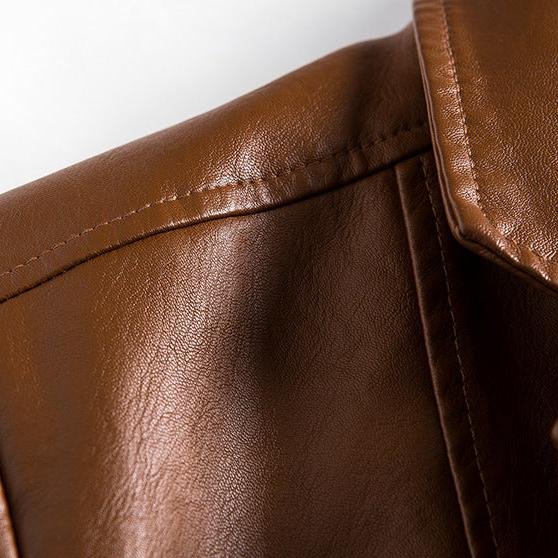 Men's Vegan Leather Blazer | Notched Lapel Tailored Fit Lifestyle