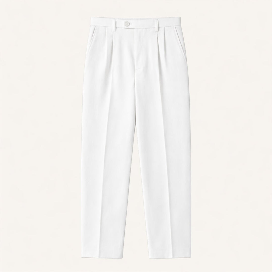 Men's Vintage Classic Tailored Pleated Pants | Double Forward Pleat Full