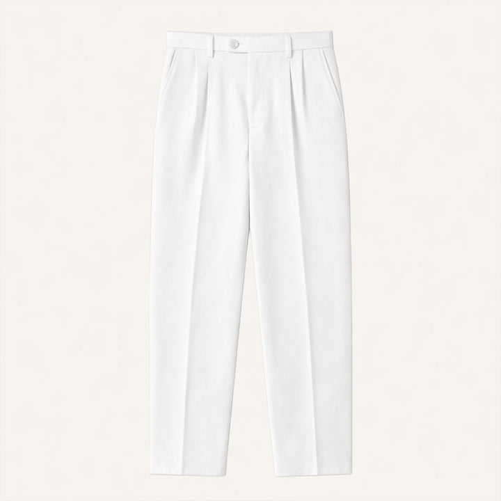 Men's Vintage Classic Tailored Pleated Pants | Double Forward Pleat Full