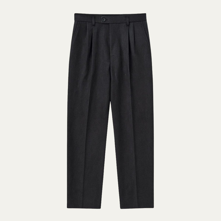 Men's Vintage Classic Tailored Pleated Pants | Double Forward Pleat Hero