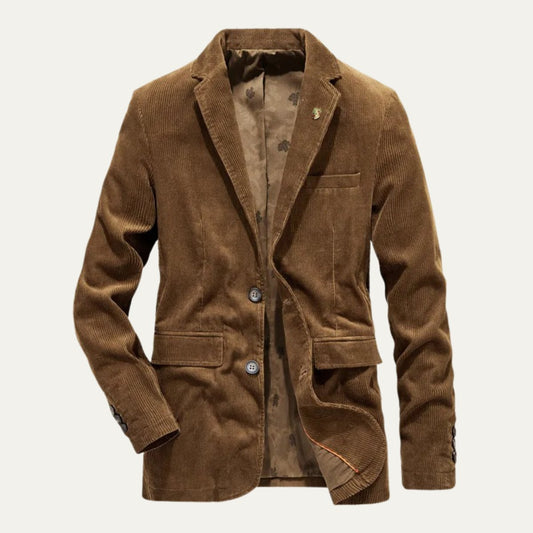 Men's Vintage Corduroy Blazer | Elbow Patch Flap Pocket Hero
