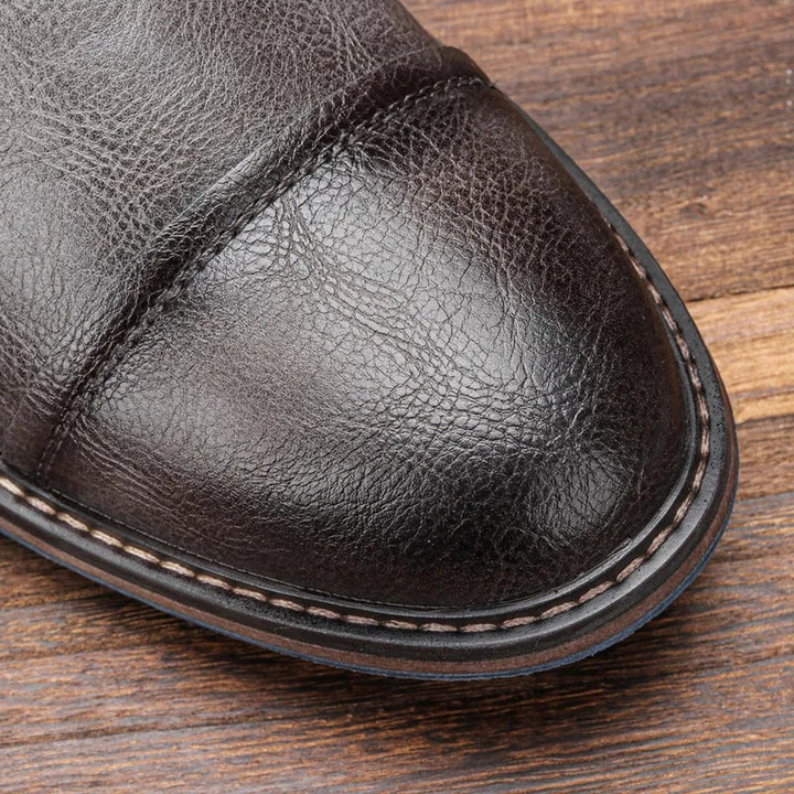 Men's Vintage Leather Ankle Boots | Cap Toe Classic View 12