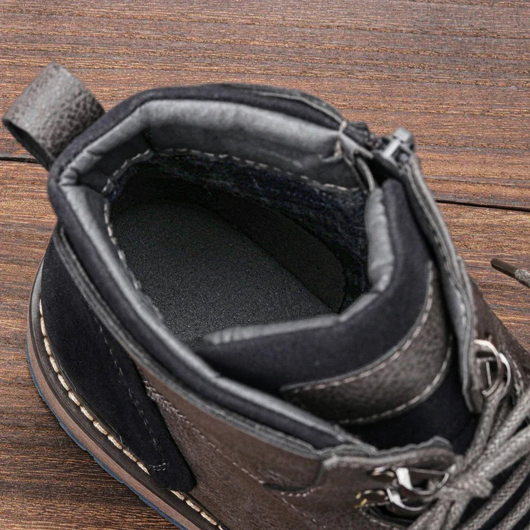 Men's Vintage Leather Ankle Boots | Cap Toe Classic View 13