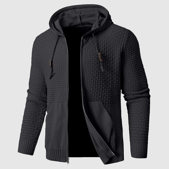 Men's Waffle Zip Up Knit Hoodie | Insulated Hero