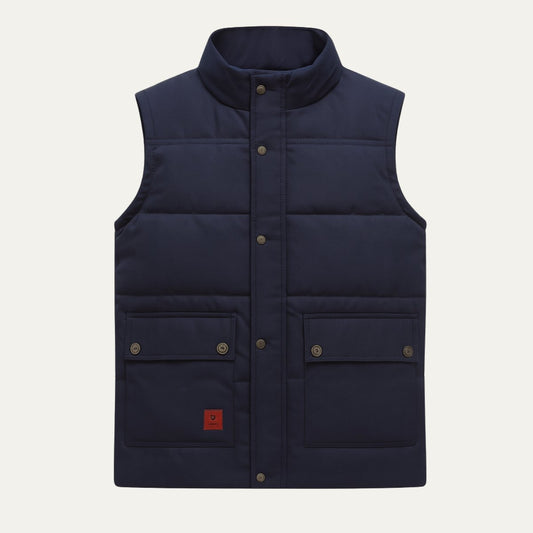 Men's Warm Modern Lined Winter Vest | Dual Cargo Pocket Hero