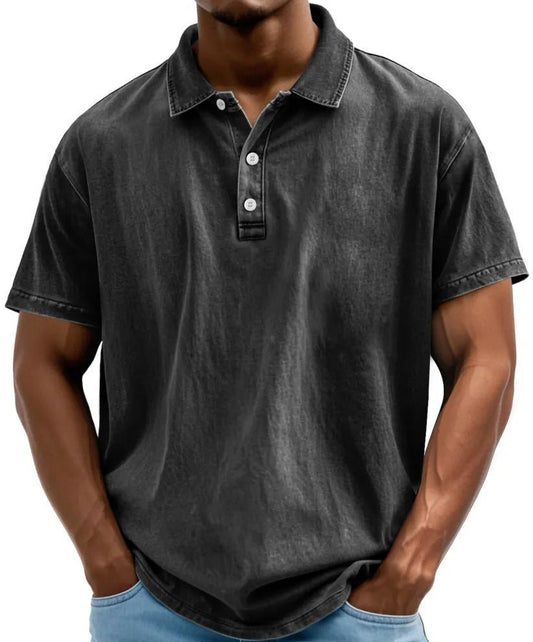 Men's Washed Vintage Style Polo Shirts | Relaxed Casual Hero