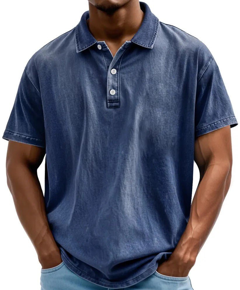 Men's Washed Vintage Style Polo Shirts | Relaxed Casual Lifestyle