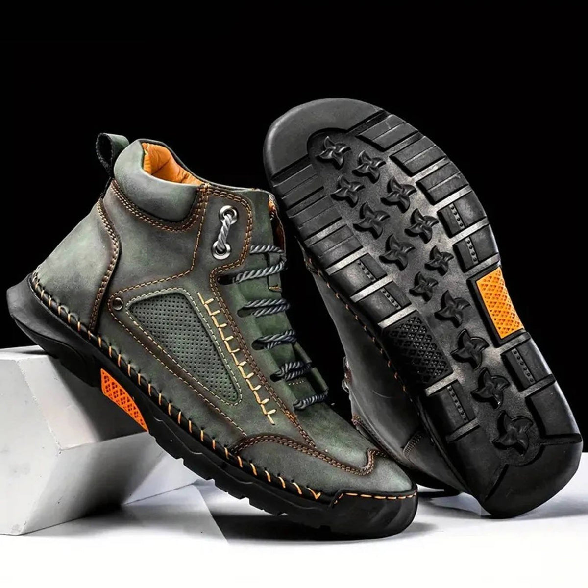 Men's Waterproof Leather Hiking Boots | Arch Support Alternate