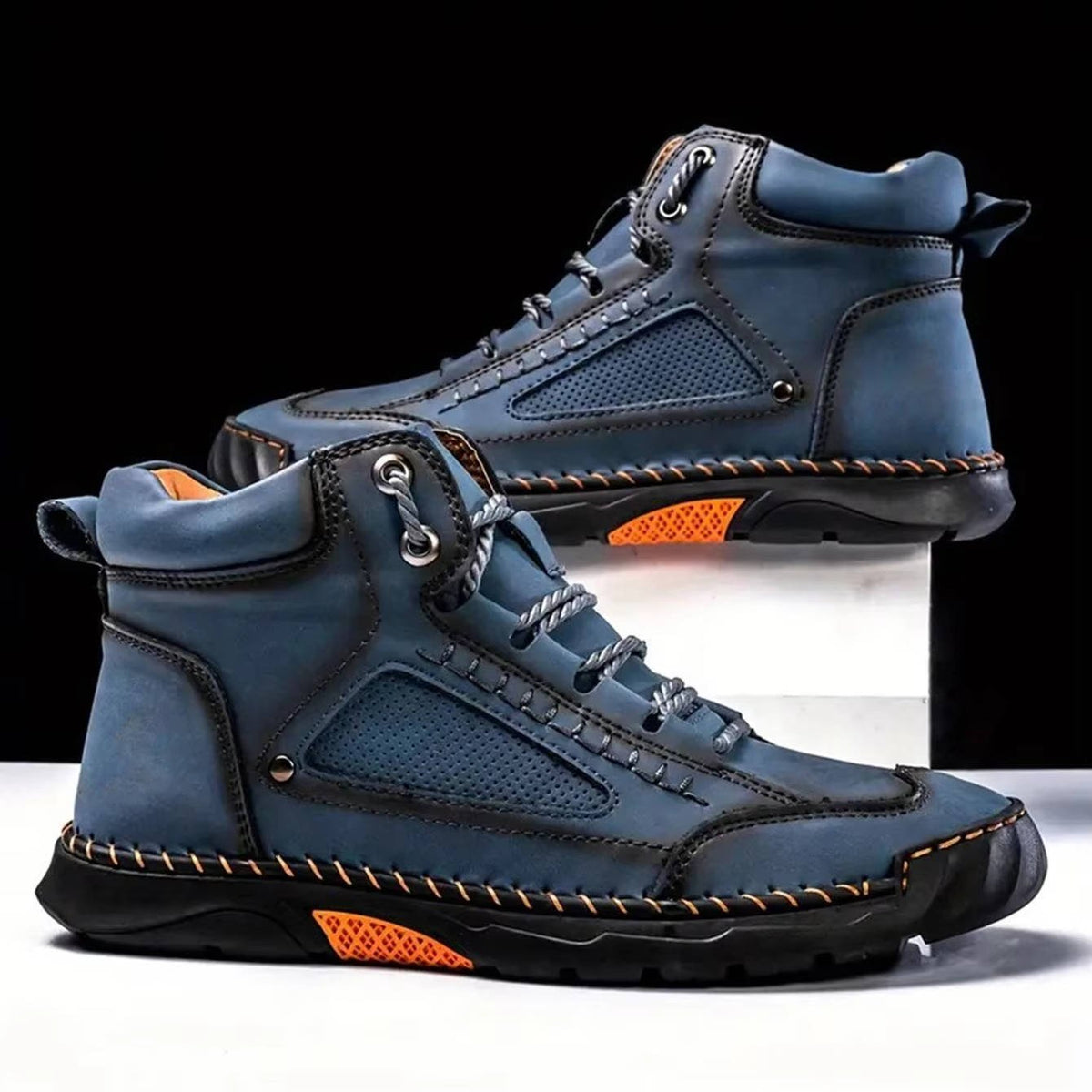 Men's Waterproof Leather Hiking Boots | Arch Support Close Up