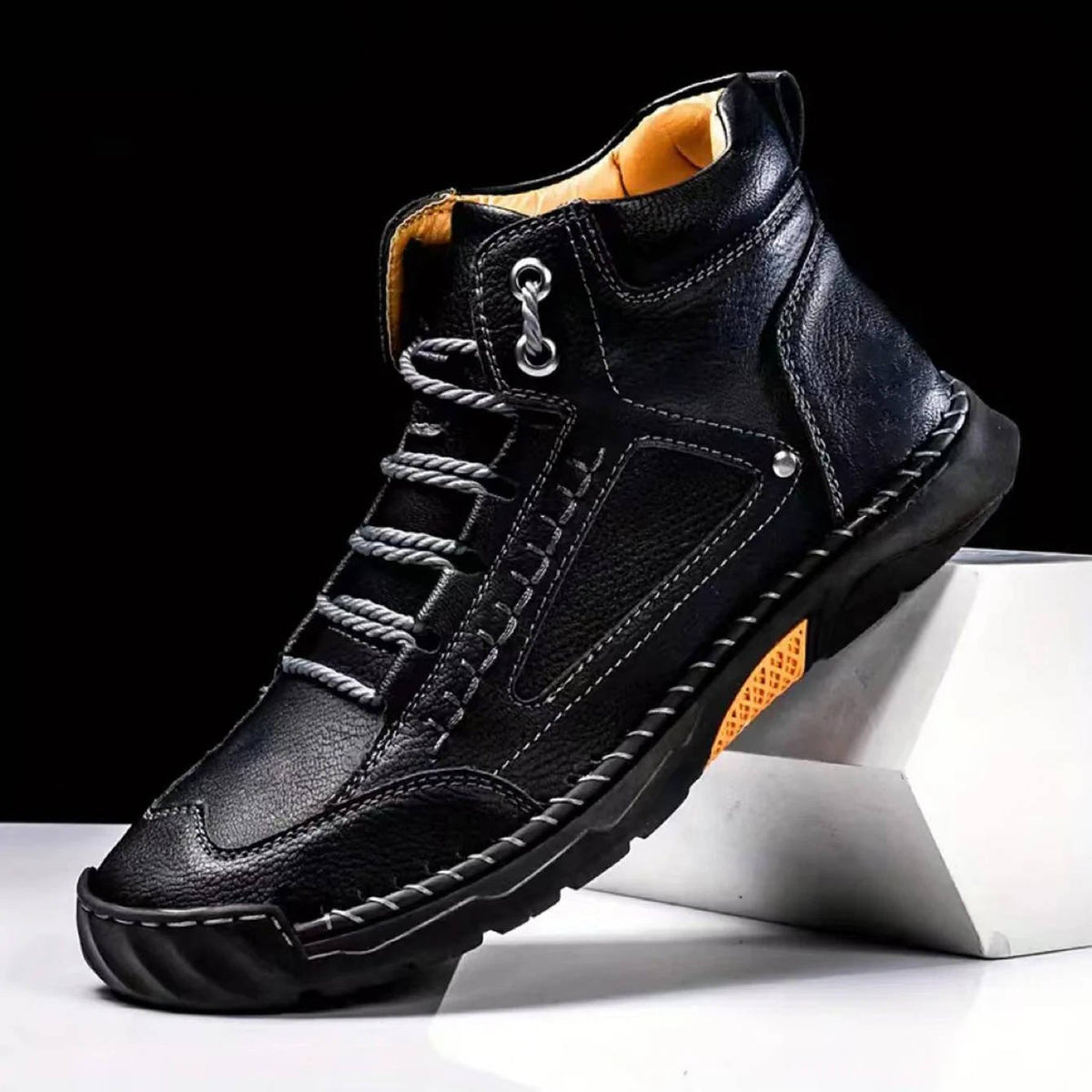 Men's Waterproof Leather Hiking Boots | Arch Support Detail
