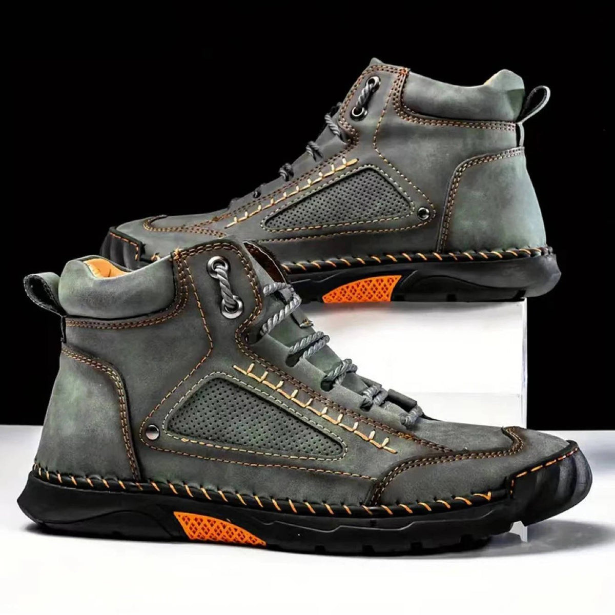 Men's Waterproof Leather Hiking Boots | Arch Support Full