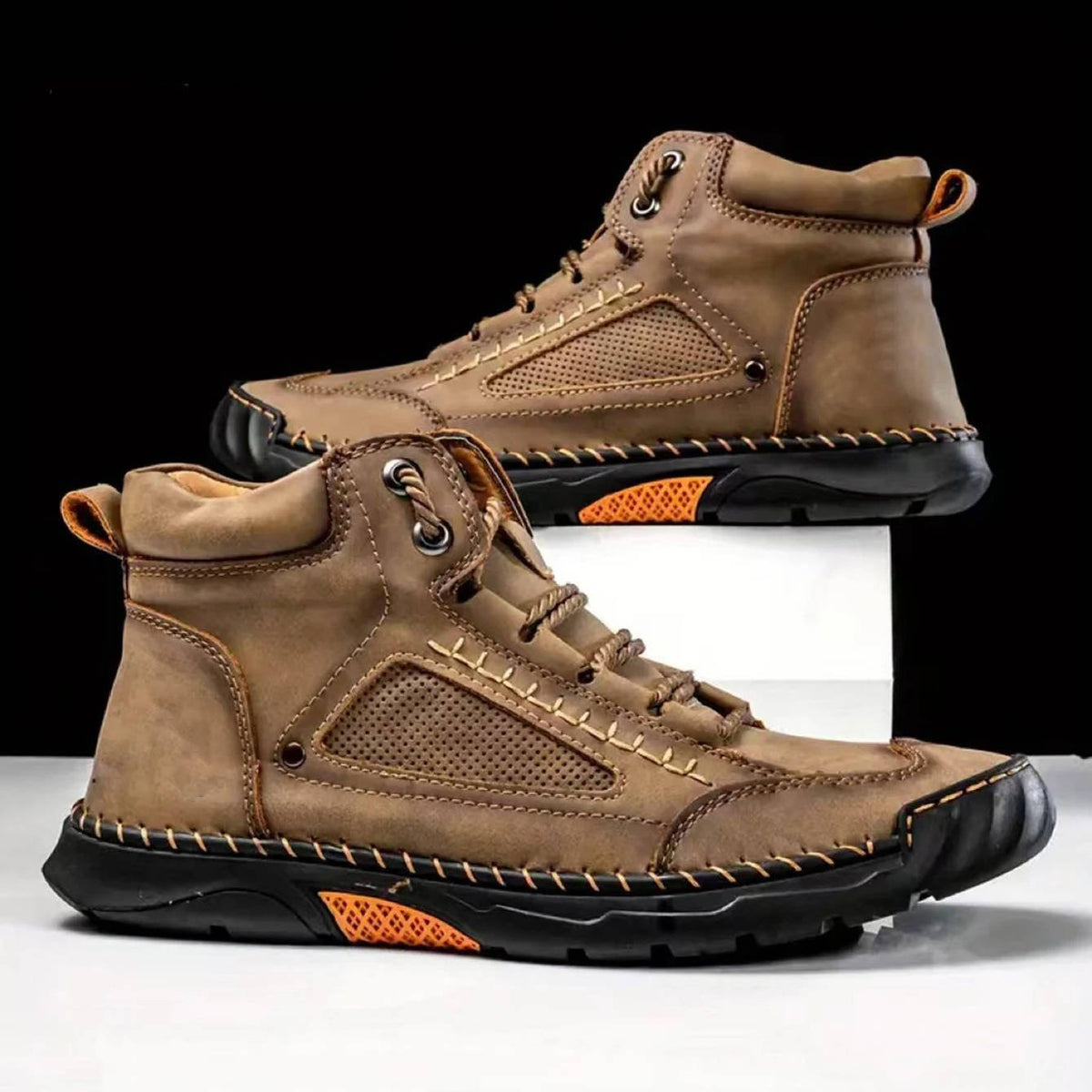 Men's Waterproof Leather Hiking Boots | Arch Support View 12