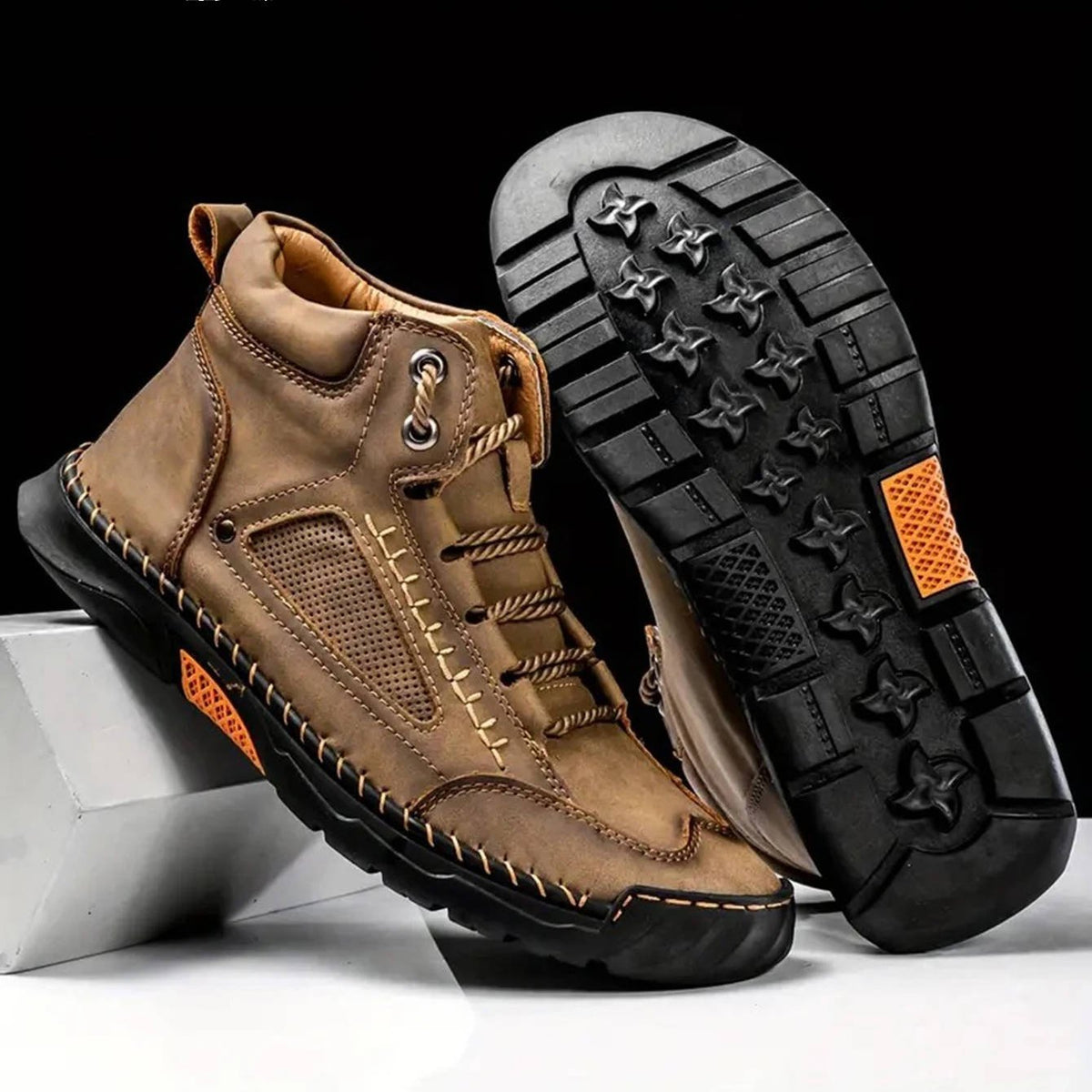 Men's Waterproof Leather Hiking Boots | Arch Support View 13
