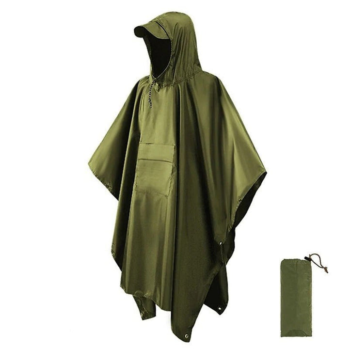 Men's Waterproof Poncho Jacket | Visor Hood Front