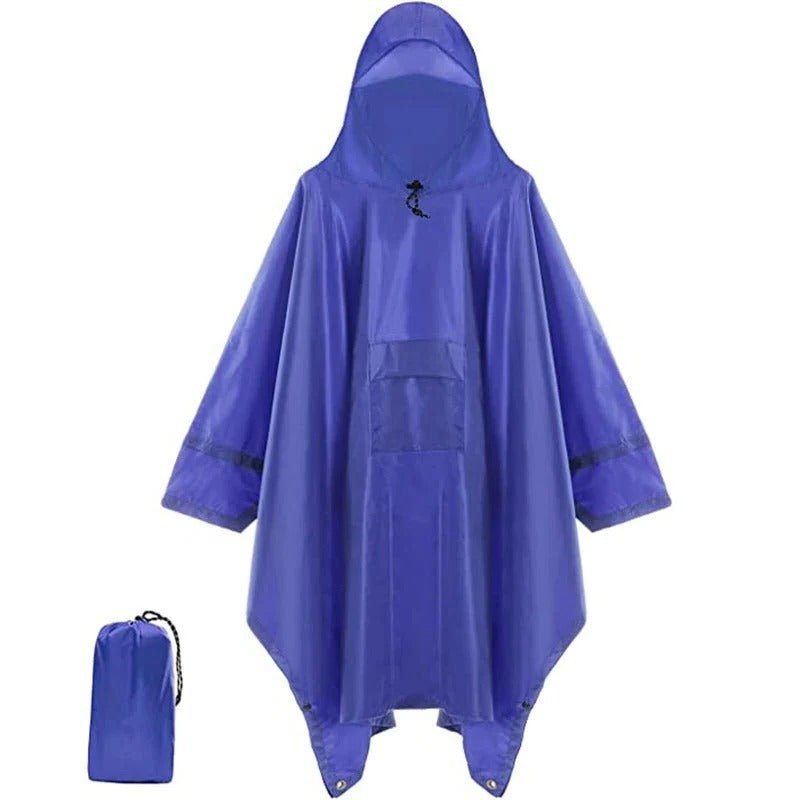 Men's Waterproof Poncho Jacket | Visor Hood Side