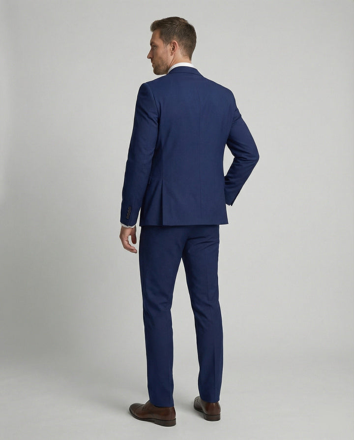 Men's Wool Blend Three-Piece Suit Detail