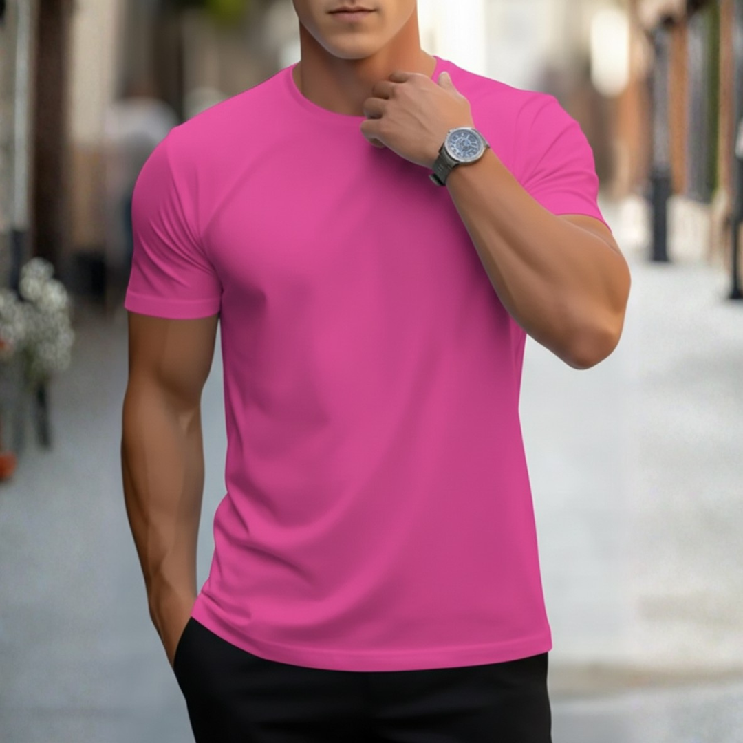 T-Shirt Crew Neck Short Sleeve Slim Fit Men