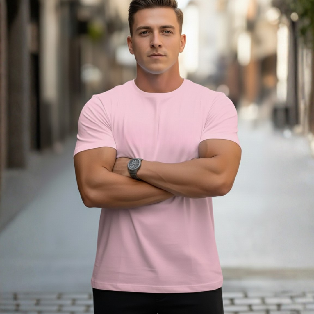 T-Shirt Crew Neck Short Sleeve Slim Fit Men