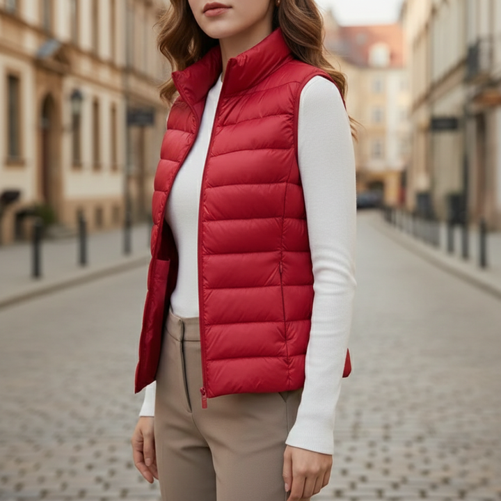 Puffer Vest Ultralight Sleeveless Full Zip Womens