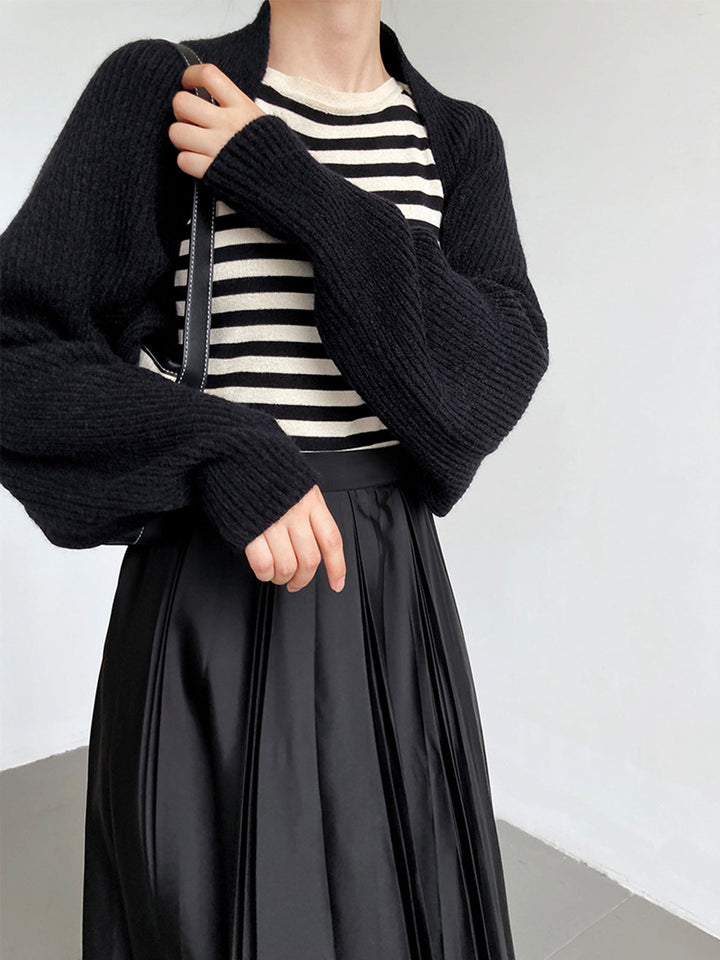 Women's Shrug Sweater Open-Front Long Sleeve Regular Fit