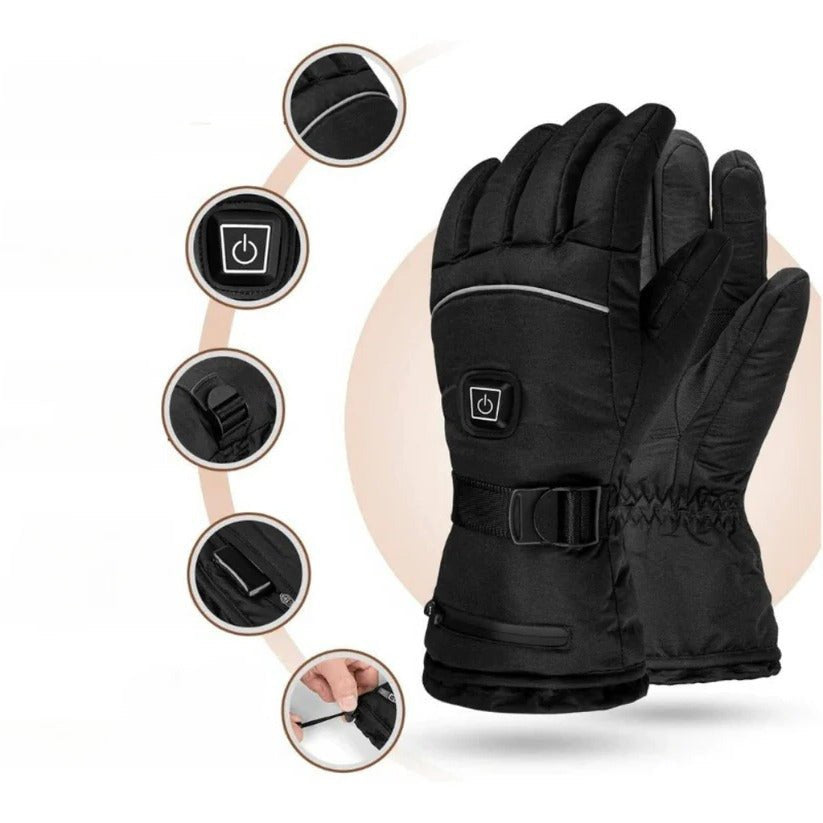 Unisex Heated Gloves Adjustable Temperature | Palm Heating Outdoor Close Up