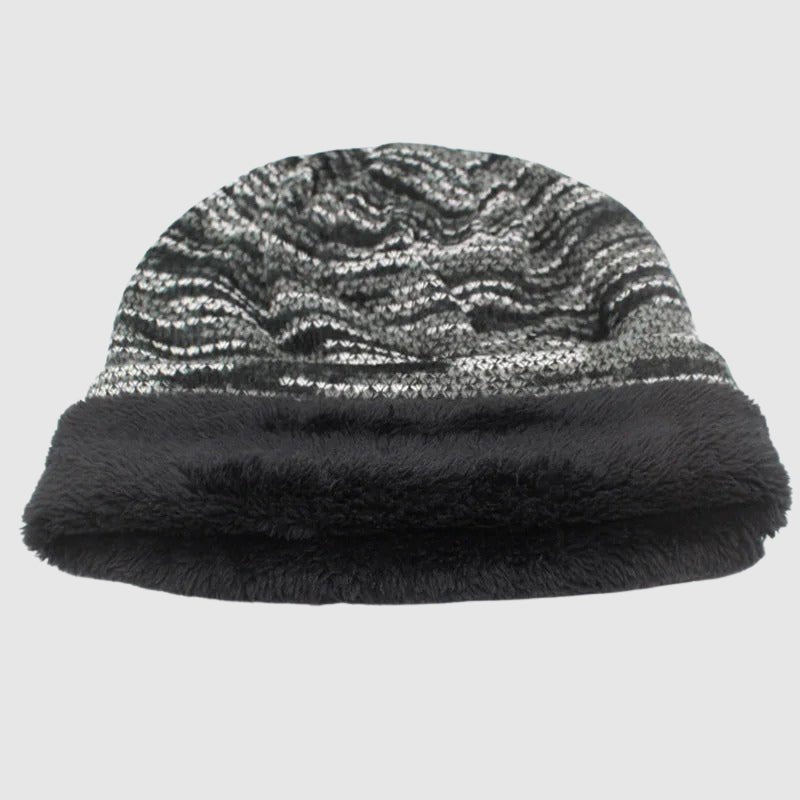 Unisex Slouchy Striped Winter Beanie | Wool Knit Lifestyle