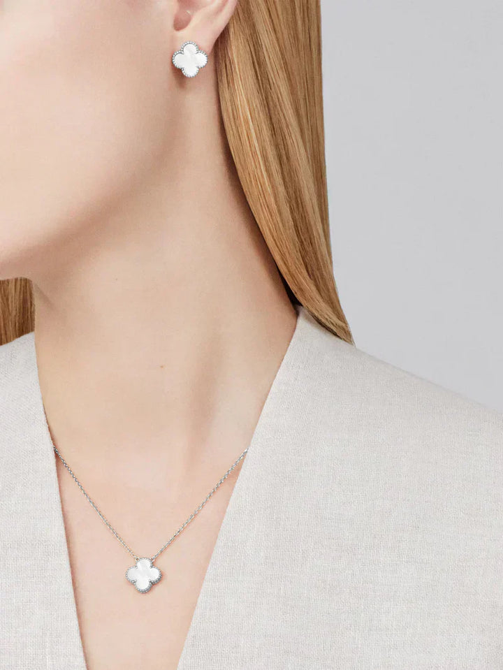 Women's Jewelry Set Stainless Steel Hypoallergenic Necklace Bracelet Earrings