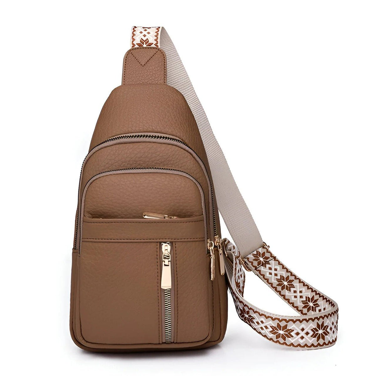 Women's Anti Theft Crossbody Bag | Geometric Strap Detail
