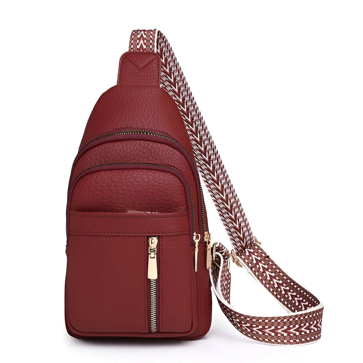Women's Anti Theft Crossbody Bag | Geometric Strap Side