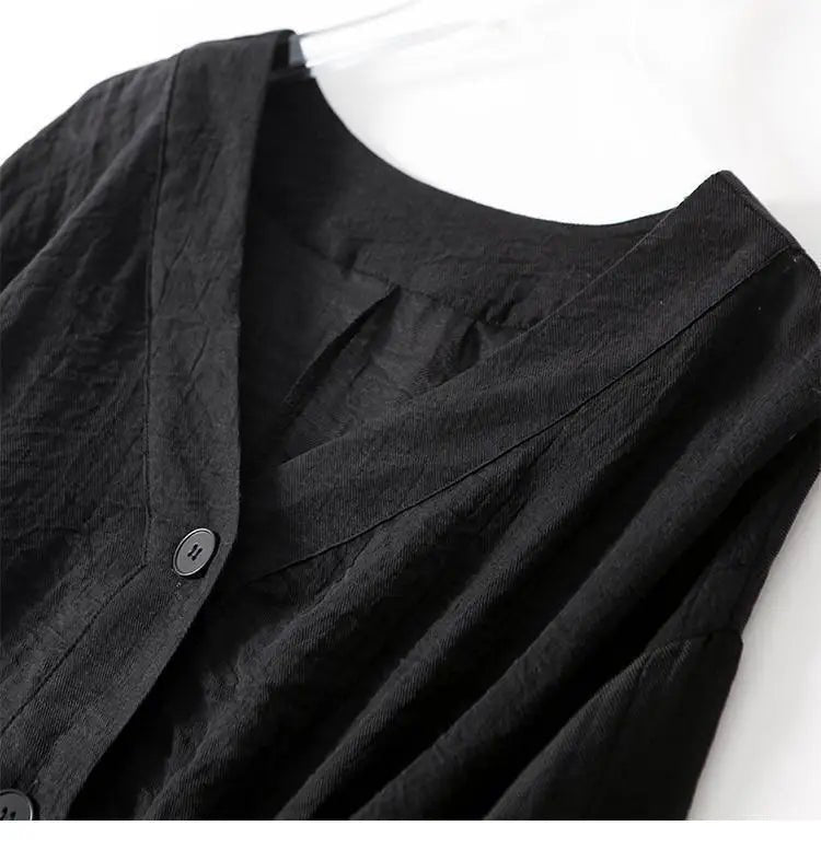 Women's Balloon Sleeve Summer Linen Blouse | Loose Fit Back