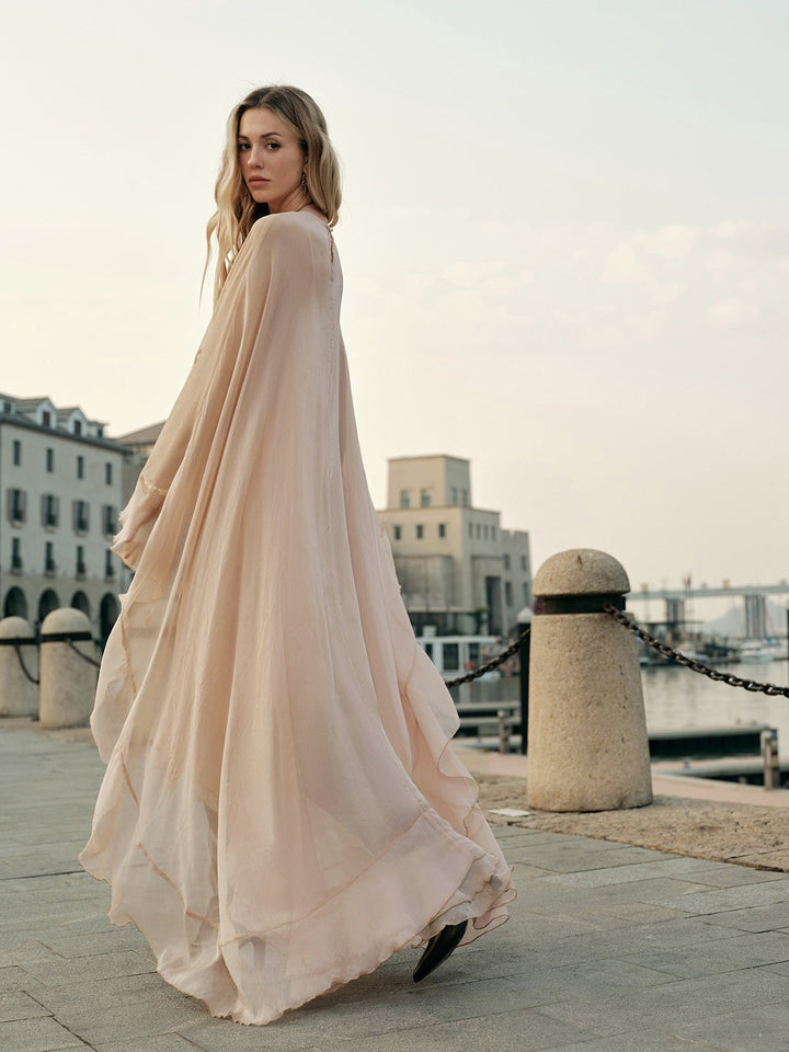 Women's Chiffon Layered Maxi Dress | Cloak Back