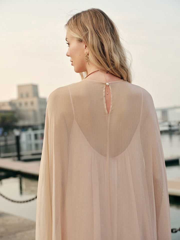 Women's Chiffon Layered Maxi Dress | Cloak Side