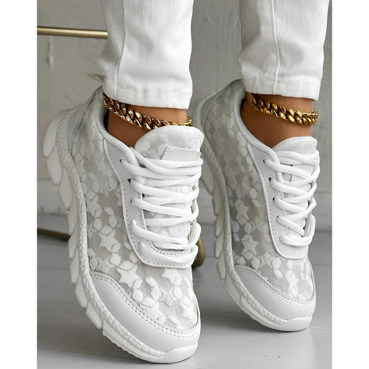 Women's Dotted Mesh Daily Wear Shoes Hero