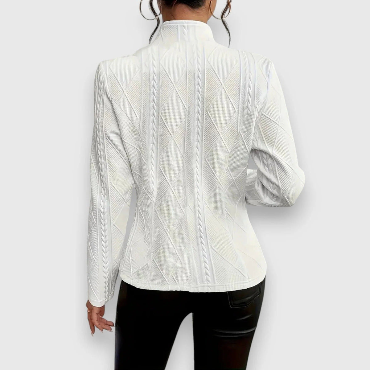 Women's Lightweight Transitional Jacket | Cable Knit Full