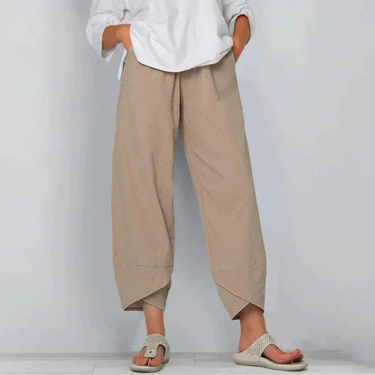 Women's Linen-Look Wide Leg Trousers Hero