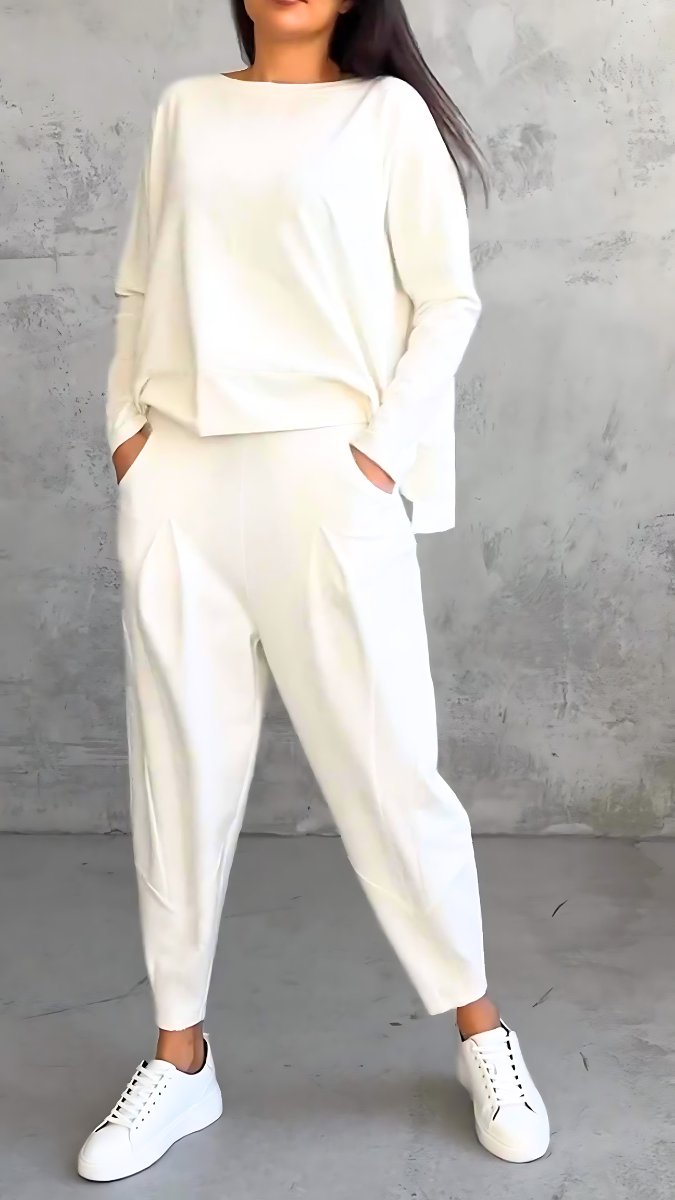 Women's Long Sleeve Top & Pants Set | Balloon Trouser Fit Hero